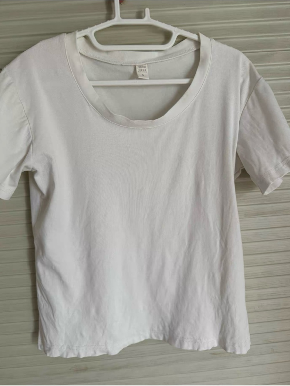 Women's White Short Sleeve Crewneck Tee
